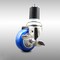 Service Caster 3 Inch 316SS Blue Polyurethane Swivel 1-3/4 Inch Expanding Stem Caster Brake SCC-SS316EX20S314-PPUB-BLUE-TLB-134 - alternate 2
